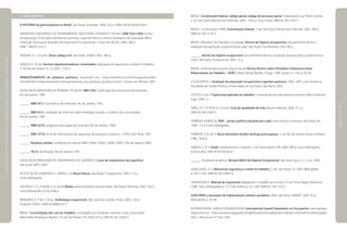 5.1 BIBLIOGRAFIA
A HISTÓRIA da galvanoplastia no Brasil. São Paulo: Andreato, 2006. 223 p. ISBN: 978-85-60456-00-0.
AMERICAN CONFERENCE OF GOVERNMENTAL INDUSTRIAL HYGIENISTS (ACGIH). 2006 TLVs e BEIs: limites
de exposição (TLVs) para substâncias químicas e agentes físicos e índices biológicos de exposição (BEIs).
Tradução: Associação Brasileira de Higienistas Ocupacionais. Cincinnati: ACGIH, 2006. 246 p.
ISBN: 1-882417-62-3.
ANGHER, A. J. (Coord.). Novo código civil. São Paulo: Rideel, 2002. 208 p.
ARAÚJO, G. M. de. Normas regulamentadoras comentadas: legislação de segurança e saúde no trabalho.
3. ed. Rio de Janeiro: [s. n.], 2002. 1232 p.
ARMAZENAMENTO de produtos químicos. Disponível em: <http://www.fiocruz.br/biosseguranca/Bis/
virtual%20tour/hipertextos/up1/armazenamento_de_produtos_quimicos.html>. Acesso em: 08 mar. 2007.
ASSOCIAÇÃO BRASILEIRA DE NORMAS TÉCNICAS. NBR 5382: verificação de iluminância de interiores.
Rio de Janeiro, 1985.
______. NBR 5413: iluminância de interiores. Rio de Janeiro, 1992.
______. NBR10151: avaliação de ruído em áreas habitadas visando o conforto da comunidade.
Rio de Janeiro, 1987.
______. NBR14276: programa de brigada de incêndio. Rio de Janeiro, 1999.
______. NBR 14725: ficha de informações de segurança de produtos químicos – FISPQ. São Paulo, 2001.
______. Resíduos sólidos: coletânea de normas (NBR 10004, 10005, 10006, 10007). Rio de Janeiro, 2004.
______. TB 23: iluminação. Rio de Janeiro, 1991.
ASSOCIAÇÃO BRASILEIRA DE TRATAMENTOS DE SUPERFÍCIE. Curso de tratamentos de superfície.
São Paulo: ABTS, 2005.
ASTETE, M. W.; GIAMPAOLI, E.; ZIDAN, L. N. Riscos físicos. São Paulo: Fundacentro, 1994. 112 p.
Inclui bibliografia.
AZEVEDO, F. A.; CHASIN, A. A. da M. Metais: gerenciamento da toxicidade. São Paulo: Atheneu, 2003. 554 p.
Inclui Bibliografia. Inclui Índice.
BERNARDI, A. P. de A. (Org.). Audiologia ocupacional. São José dos Campos: Pulso, 2003. 126 p.
(Coleção CEFAC). ISBN 85-89892-07-7.
BRASIL. Consolidação das Leis do Trabalho. Compilado por Armando Casimiro Costa; Irany Ferrari;
Melchiades Rodrigues Martins. 29. ed. São Paulo: LTR, 2002. 672 p. ISBN 85-361-0200-4.
BRASIL. Constituição federal, código penal, código de processo penal. Organizador Luiz Flávio Gomes.
5. ed. São Paulo: Revista dos Tribunais, 2003. 1142 p. Inclui Índice. ISBN 85-203-2347-2.
BRASIL. Constituição (1988). Constituição Federal. 7. ed. São Paulo: Revista dos Tribunais, 2002. 266 p.
ISBN 82-203-2145-3.
BRASIL. Ministério do Trabalho e Emprego. Norma de higiene ocupacional: procedimento técnico:
avaliação da exposição ocupacional ao calor. São Paulo: Fundacentro, 2002. 46 p.
______. Norma de higiene ocupacional: procedimento técnico: avaliação da exposição ocupacional ao
ruído. São Paulo: Fundacentro, 2001. 37 p.
BRASIL. Instituto Nacional do Seguro Social. Norma Técnica sobre Distúrbios Osteomusculares
Relacionados ao Trabalho – DORT. Diário Oficial, Brasília, 19 ago. 1998. Seção I, n. 158, p. 26-38.
COLACIOPPO, S. Avaliação da exposição ocupacional a agentes químicos. 2003. 148 f. Livre-Docência
Faculdade de Saúde Pública. Universidade de São Paulo, São Paulo, 2003.
COUTO, H. de A. Ergonomia aplicada ao trabalho: o manual técnico da máquina humana. Belo Horizonte:
Ergo, 1996. v.1.
DINIZ, D. P.; SCHOR, N. (Coord.). Guia de qualidade de vida. Barueri: Manole, 2006. 221 p.
ISBN 85-204-2349-3.
FERREIRA JUNIOR, M. PAIR – perda auditiva induzida por ruído: bom senso e consenso. São Paulo: VK,
1998. 121 p. Inclui bibliografia.
FERREIRA, A. B. de H. Novo dicionário Aurélio da língua portuguesa. 2. ed. Rio de Janeiro: Nova Fronteira,
1986. 1838 p.
GERGES, S. N. Y. Ruído: fundamentos e controle. 2. ed. Florianópolis: NR, 2000. 696 p. Inclui bibliografia.
Inclui índice. ISBN 85-87550-02-0.
______. Protetores auditivos. Revista ABHO de Higiene Ocupacional. São Paulo, ano 2, n. 5, jun. 2003.
GONÇALVES, E. A. Manual de segurança e saúde no trabalho. 2. ed. São Paulo: LTr, 2003. Bibliografia:
p.1451-1454. ISBN 85-361-0444-9.
GRANDJEAN, E. Manual de ergonomia: adaptando o trabalho ao homem. 4. ed. Porto Alegre: Bookman,
1998. 338 p. Bibliografia: p. 317-330. Índice: p. 331-338. ISBN 85-7307-353-5.
GUIA PARA a vacinação de trabalhadores adultos saudáveis: 2006. São Paulo: ANAMT, 2005. 95 p.
Bibliografia: p. 92-94.
INTERNATIONAL LABOUR ORGANIZATION. International Hazard Datasheets on Occupation: electroplater.
Disponível em: <http://www.ilo.org/public/english/protection/safework/cis/products/hdo/htm/electroplater.
htm>. Acesso em: 07 mar. 2007.
|manualdesegurançaesaúdenotrabalho|indústriagalvânica|informaçõescomplementares|
|páginas254e255|
 