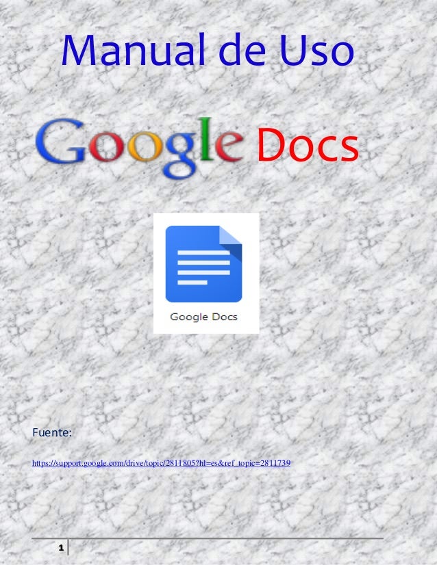 Manual google docs