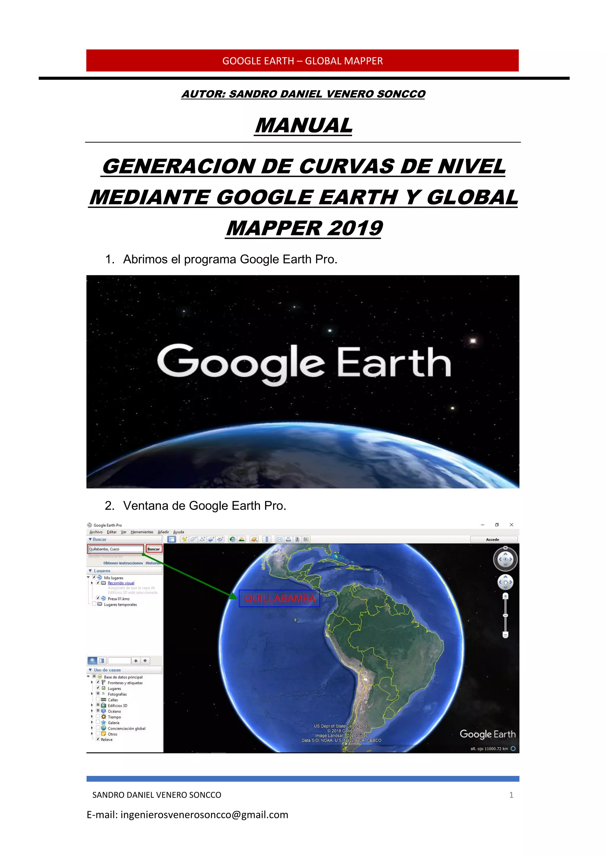 Manual google earth pro global mapper 2019 PDF