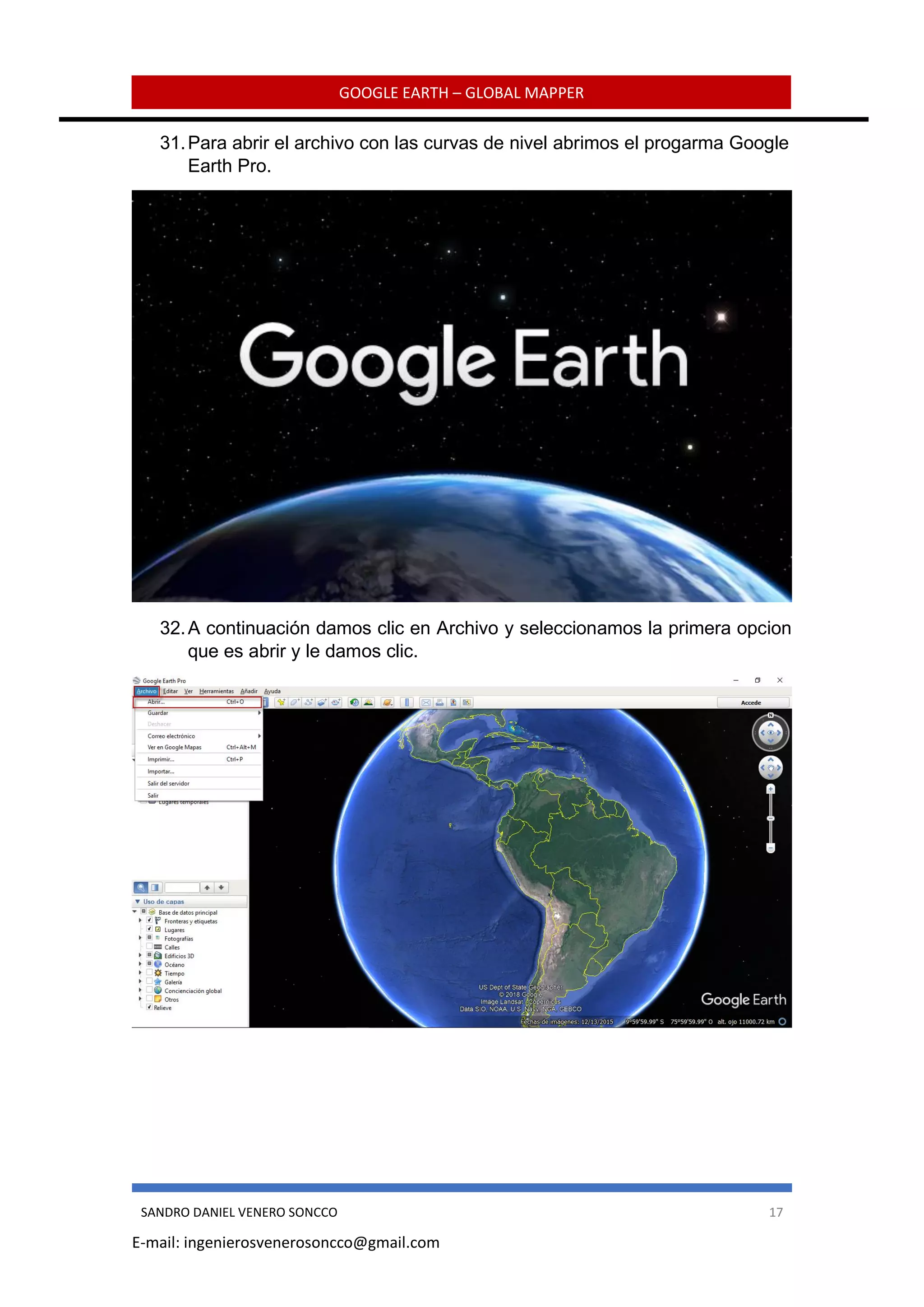 Manual google earth pro global mapper 2019 PDF