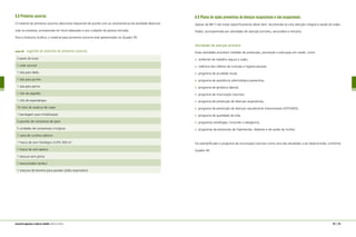 8.8 Primeiros socorros
O material de primeiros socorros deve estar disponível de acordo com as características da atividade desenvol-
vida na empresa, armazenado em local adequado e aos cuidados de pessoa treinada.
Para a Indústria Gráfica, o material para primeiros socorros está apresentado no Quadro 39.
quadro 39 sugestão de materiais de primeiros socorros
3 pares de luvas
1 colar cervical	
1 tala para dedo
1 tala para punho
1 tala para perna
1 rolo de algodão
1 rolo de esparadrapo
10 rolos de atadura de crepe
1 bandagem para imobilização
5 pacotes de compressa de gaze
5 unidades de compressas cirúrgicas
1 caixa de curativo adesivo
1 frasco de soro fisiológico 0,9% 500 ml
1 frasco de anti-séptico
1 tesoura sem ponta
1 ressuscitador (ambu)
1 máscara de barreira para parada cárdio-respiratória
152 | 153manual de segurança e saúde no trabalho Indústria Gráfica
8.9 Planos de ações preventivas de doenças ocupacionais e não ocupacionais
Apesar da NR-7 não tratar especificamente deste item, recomenda-se uma atenção integral à saúde do traba-
lhador, acompanhada por atividades de atenção primária, secundária e terciária.
Atividades de atenção primária
Essas atividades envolvem medidas de prevenção, promoção e educação em saúde, como:
ambiente de trabalho seguro e sadio;
melhoria dos hábitos de nutrição e higiene pessoal;
programa de acuidade visual;
programa de assistência odontológica preventiva;
programa de ginástica laboral;
programa de imunização (vacinas);
programa de prevenção de doenças respiratórias;
programa de prevenção de doenças sexualmente transmissíveis (DST/AIDS);
programa de qualidade de vida;
programas antidrogas, incluindo o tabagismo;
programas de prevenção de hipertensão, diabetes e de saúde da mulher.
Foi exemplificado o programa de imunização (vacinas) como uma das atividades a ser desenvolvida, conforme
Quadro 40.
 