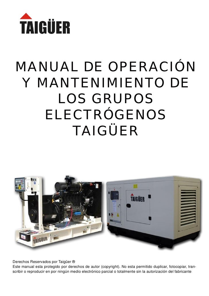 Manual de mantenimiento grupo electrogenos