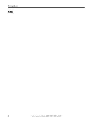 4 Rockwell Automation Publication 520COM-UM001B-EN-E - March 2013
Summary of Changes
Notes:
 