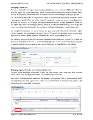 Manual & guide for birt eclipse report designer | PDF