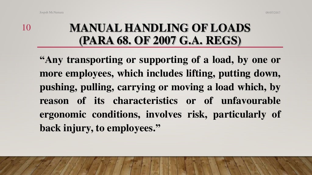 Manual handling Ireland