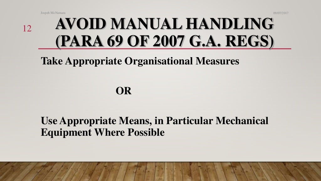 Manual handling Ireland