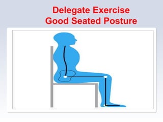 Delegate Exercise
Good Seated Posture
 