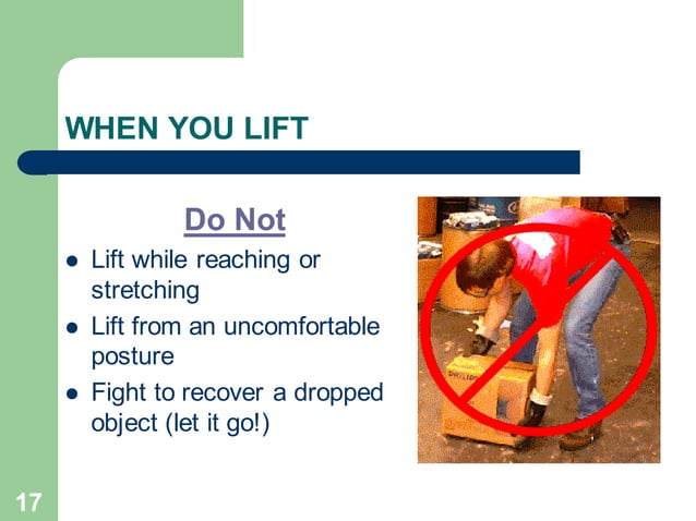 Manual Handling Safe Lifting Pdf