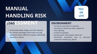 Manual Handling and Confined Space Presentation | PPTX