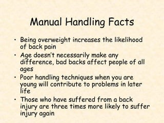 Has Handling Manual Handling Presentation........................ | PPT
