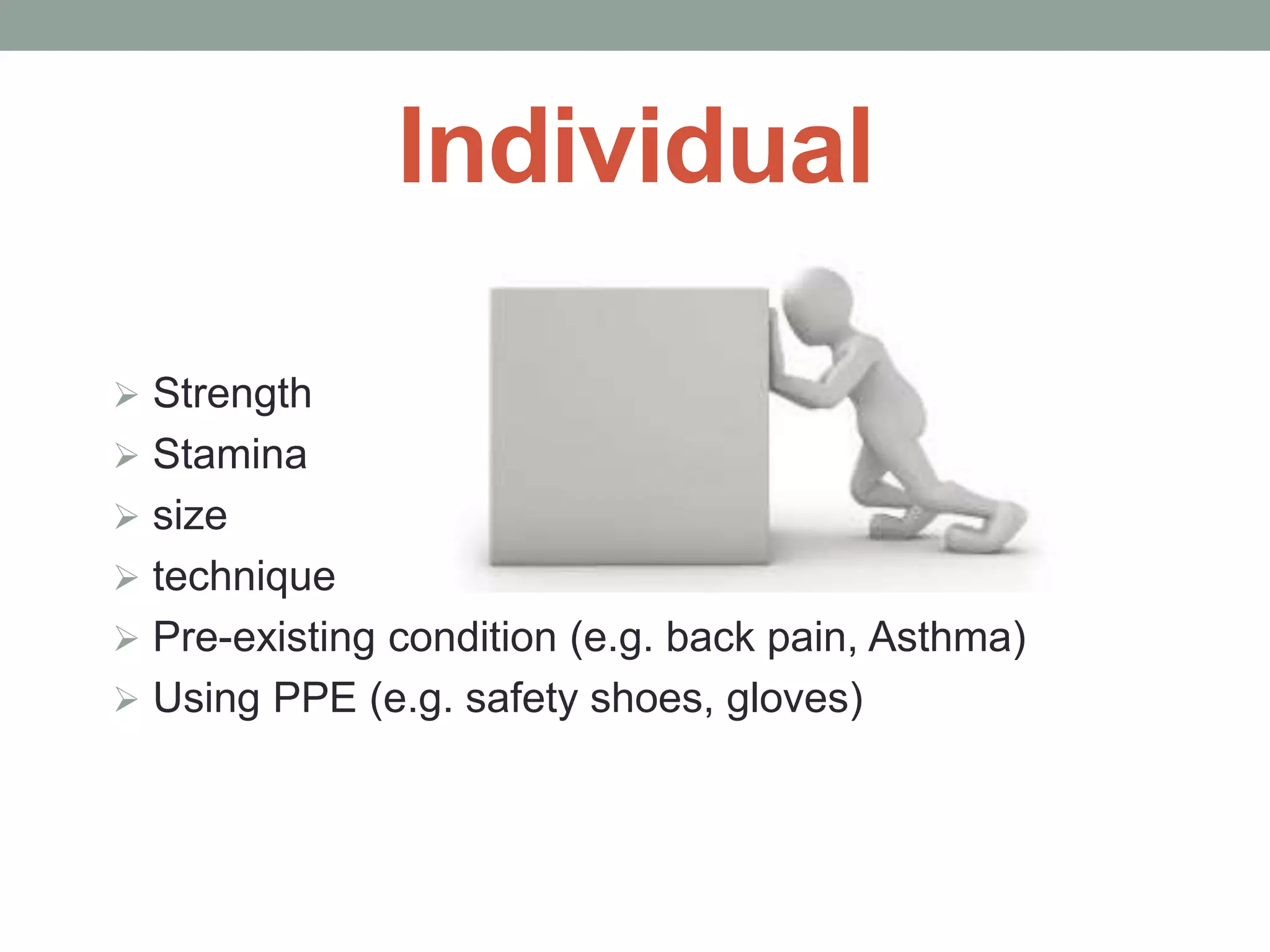 Manual Handling Safety Training PPT