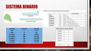 SISTEMA BINARIO
 