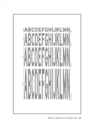 Apêndice – Alfabeto Série D – Legenda de Solo 113
 