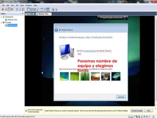 Ponemos nombre de
equipo y elegimos
fondo
 