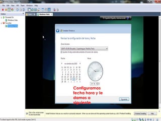 Configuramos
fecha hora y le
damos a
siguiente
 