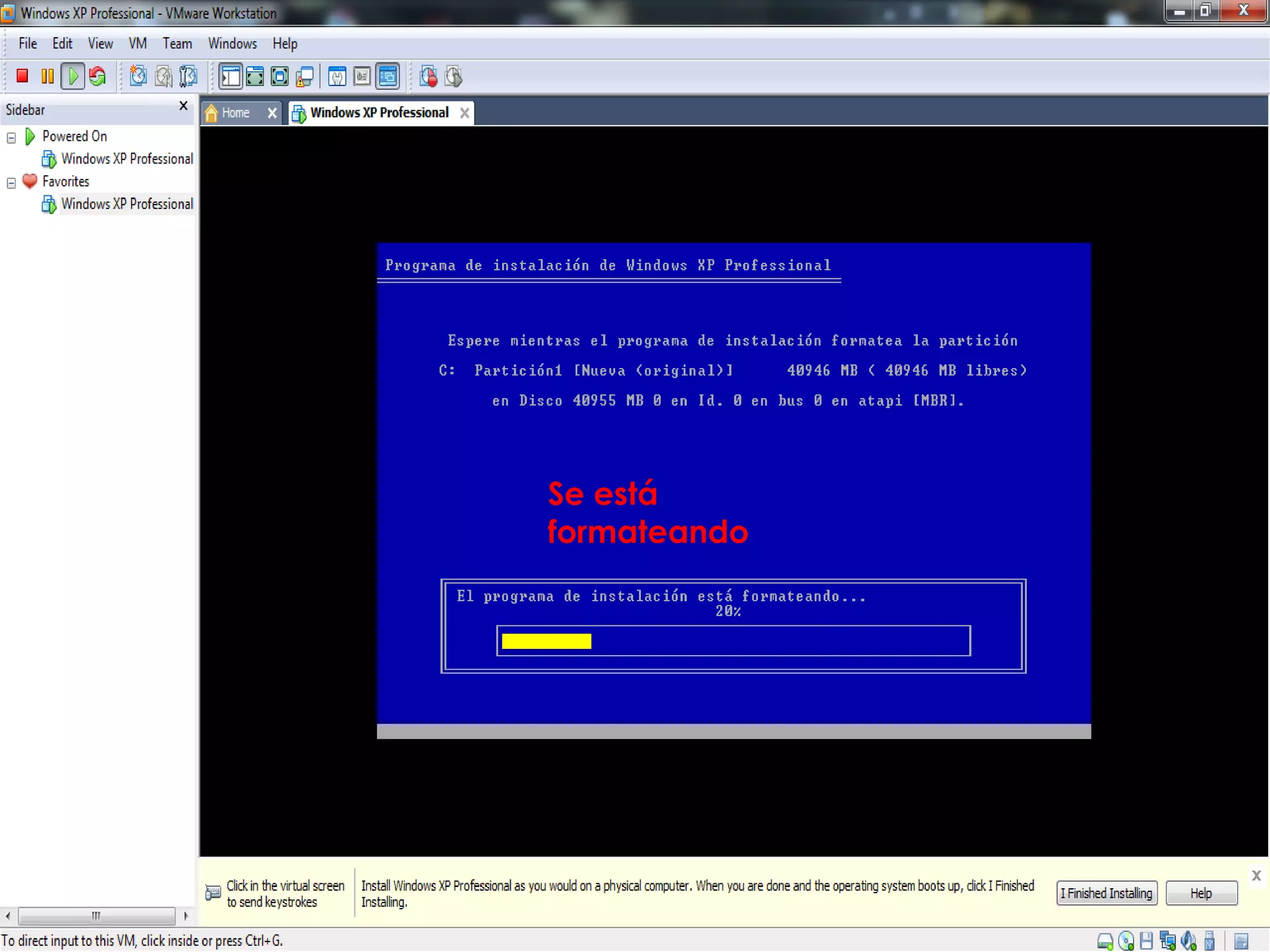 Se está
formateando
 