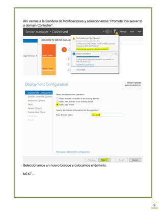 Instalación y Configuración Active Directory en Windows Server 2012 R2 ...
