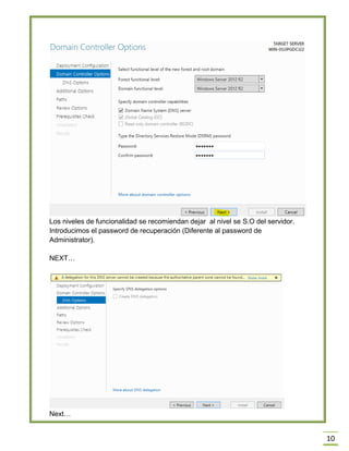 Instalación y Configuración Active Directory en Windows Server 2012 R2 ...