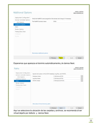 Instalación y Configuración Active Directory en Windows Server 2012 R2 ...