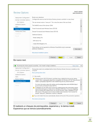 Instalación y Configuración Active Directory en Windows Server 2012 R2 ...