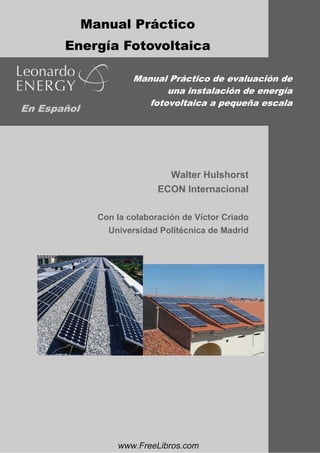 Manual bateria solar - Ayudas Energia