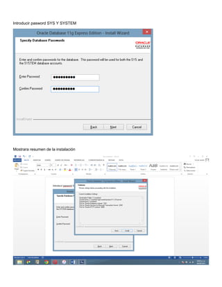 Manual instalacion oracle 11g xe esp | PDF