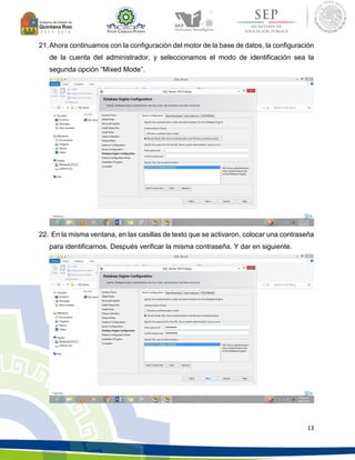 tutorial instalacion sql server y sql server... Manual instalacion sql_server | PDF