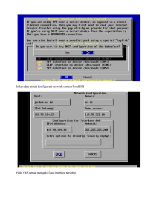 Manual instalasi FreeBSD sebagai Router | PDF