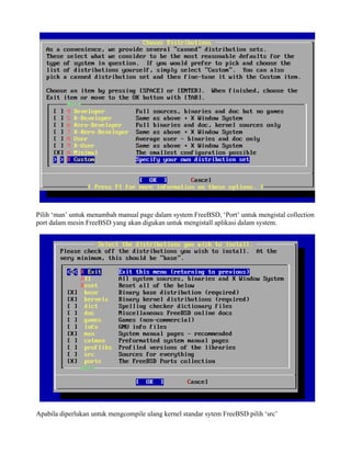 Manual instalasi FreeBSD sebagai Router | PDF