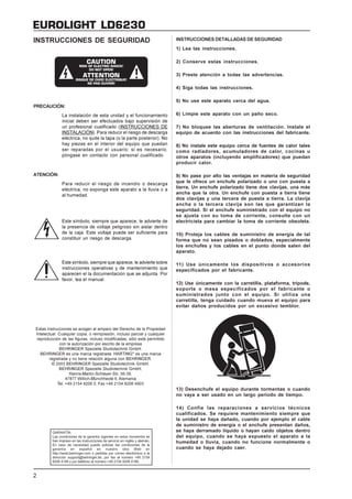 Manual instruccions dimmer eurolight ld6230