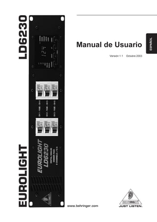 Manual instruccions dimmer eurolight ld6230