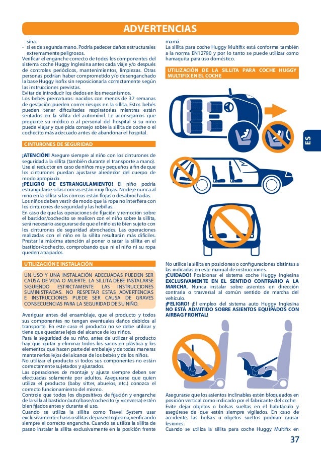 Manual Instruções Cadeira Auto Huggy Inglesina