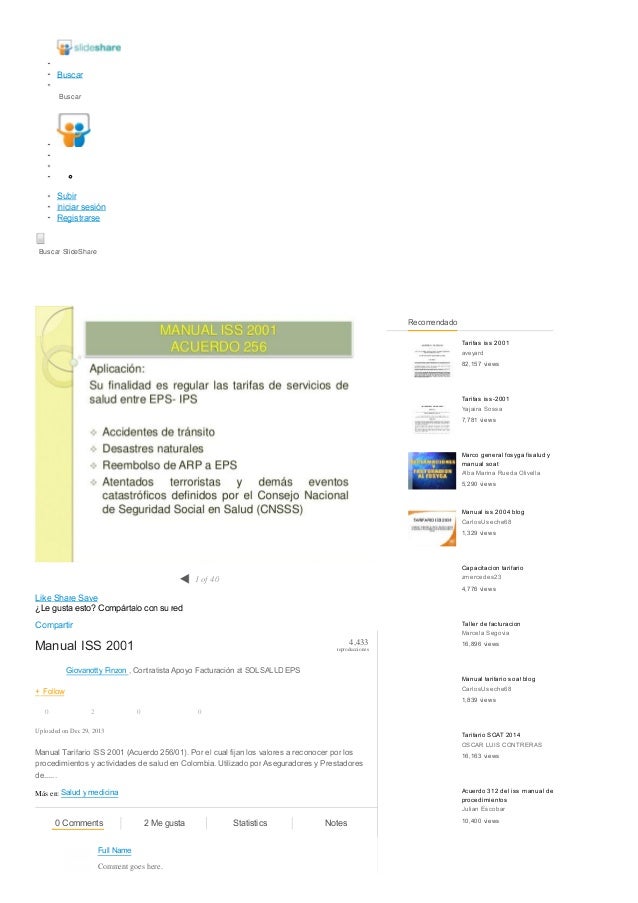 Manual Tarifario Iss 2004 En Word