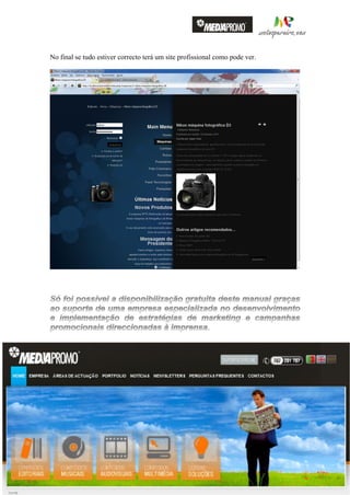 No final se tudo estiver correcto terá um site profissional como pode ver.




                                                                                                                                          38
                                                                                                                                          Página




                    Nuno Matos Pereira – Gestor de Sistemas de Informação e Multimédia – Manual de iniciação Joomla! 1.6 Português v1.2

http://matospereira.com – nunomatospereira@gmail.com
 