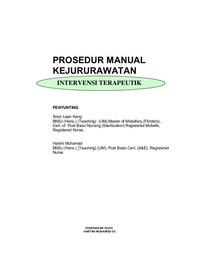Manual kejururawatan intervensi_terapeutik Manual kejururawatan intervensi_terapeutik