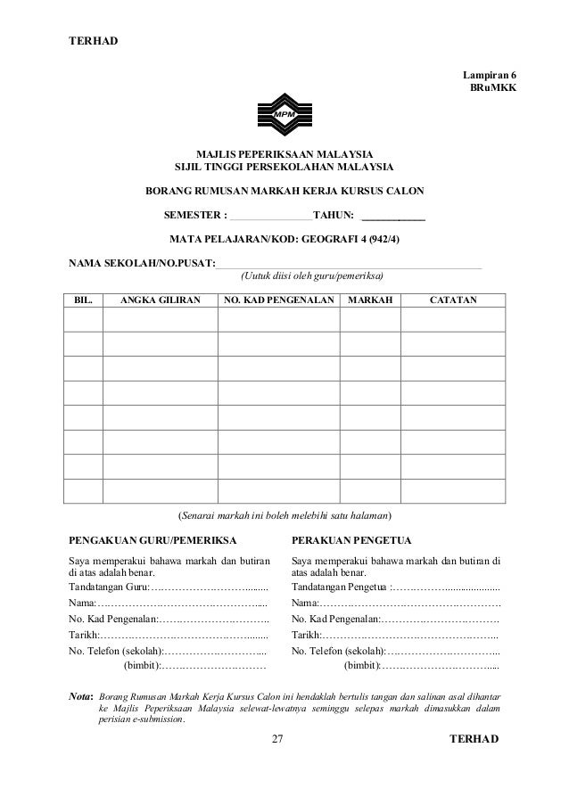 Manual Kerja Kursus Geografi 942 4 2019