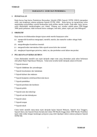Manual kerja kursus sejarah 2019