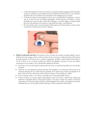 Manual lentes de contacto