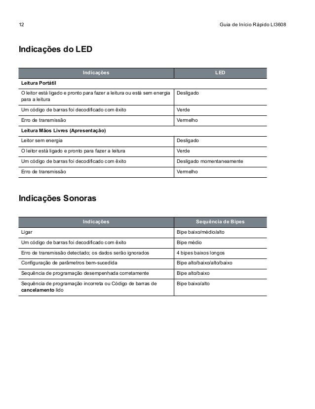 LI3608 Manual do Leitor Zebra