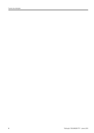 Sumário das alterações




4                        Publicação 1756-UM020E-PT-P – Janeiro 2010
 