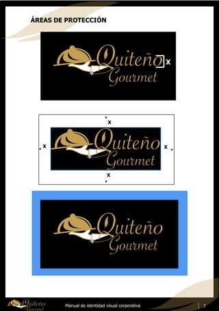 Manual de identidad visual corporativa 7
ÁREAS DE PROTECCIÓN
X
X
X
X
X
 