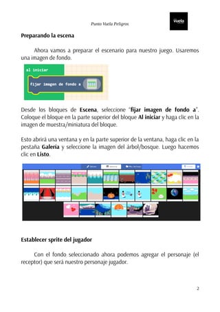 manual sobre cómo programar un juego en Makecode Arcade (2024) | PDF