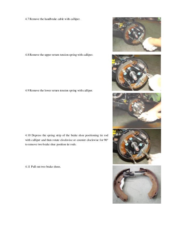 Replacing The Emergency Brake Cable Removing The Drum And Brake Shoes And Releasing A Stuck Parking Brake