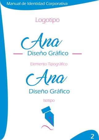 Manual de Identidad Corporativa
2
Logotipo
Elemento Tipográfico
Isotipo
Diseño Gráfico
Diseño Gráfico
 