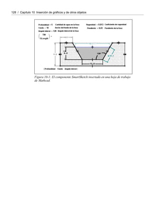128 / Capítulo 10 Inserción de gráficos y de otros objetos
Figura 10-1: El componente SmartSketch insertado en una hoja de trabajo
de Mathcad.
 