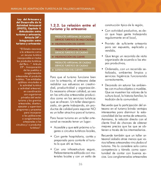 Manual De Adaptacion Turistica De Talleres Artesanales