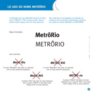 Manual de Identidade Visual do Metrô Rio
