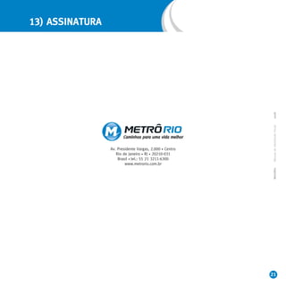 Manual de Identidade Visual do Metrô Rio