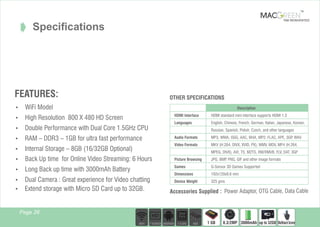 TM

Â

TAB REINVENTED

Specifications

Page 26

 
