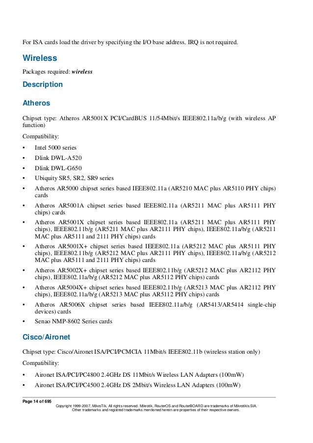 Dwl a520 Driver PC